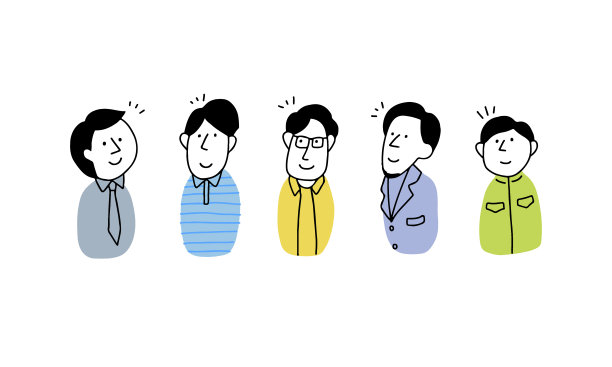 人化身。矢量插图图标集的人。图片下载