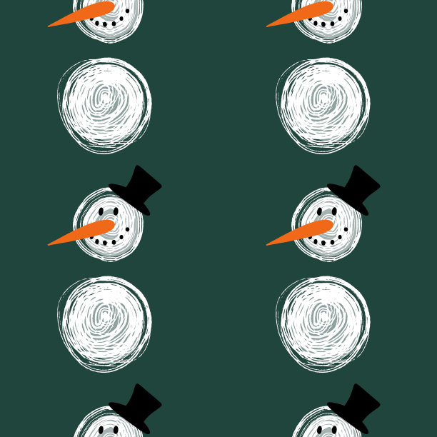 冬季印花与雪人和雪花图片下载