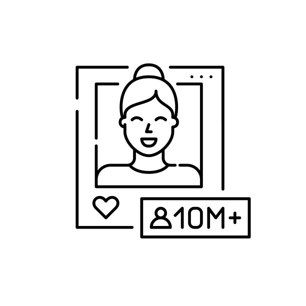 拥有1000万粉丝的社交媒体影响力人物。像素完美，可编辑的笔画图标图片下载