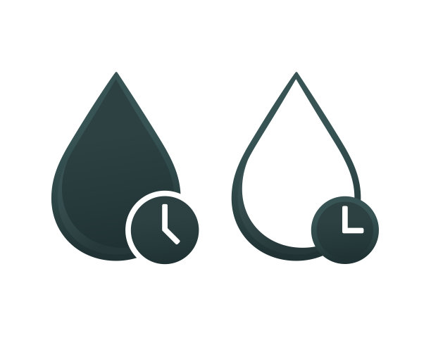 水时间限制图标。说明向量图片下载