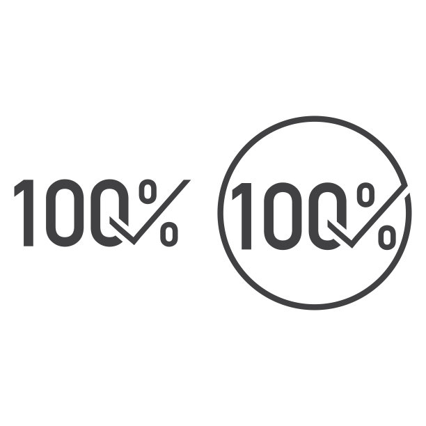 100%认可标签。矢量图标模板图片下载