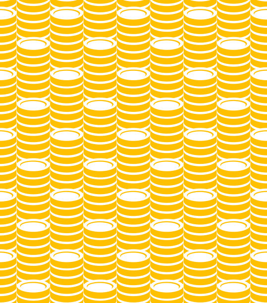 金钱硬币无缝背景，背景金融业务网站或经济主题广告和信息，矢量壁纸或网站背景。图片下载