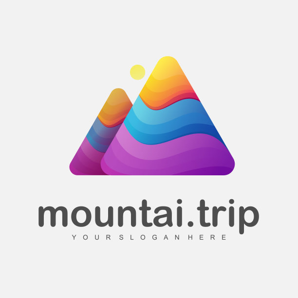 山设计渐变颜色矢量图片下载