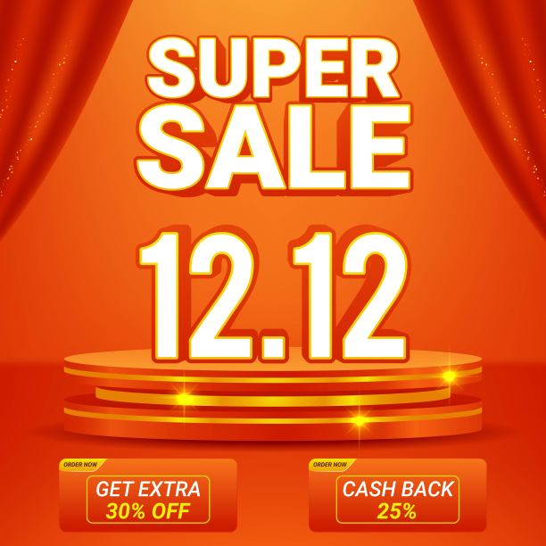 超级销售横幅模板。矢量图图片下载