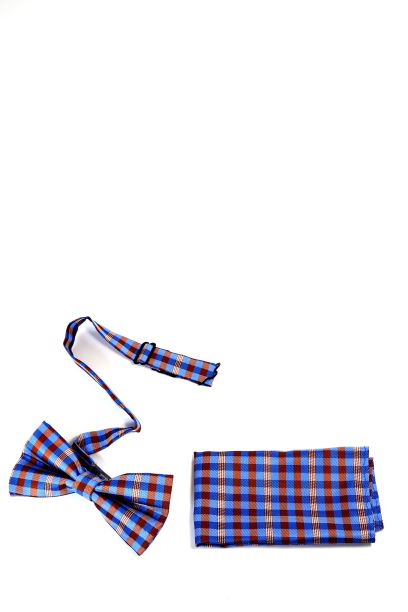 垂直拍摄的蝴蝶结与手帕孤立在白色背景。图片下载