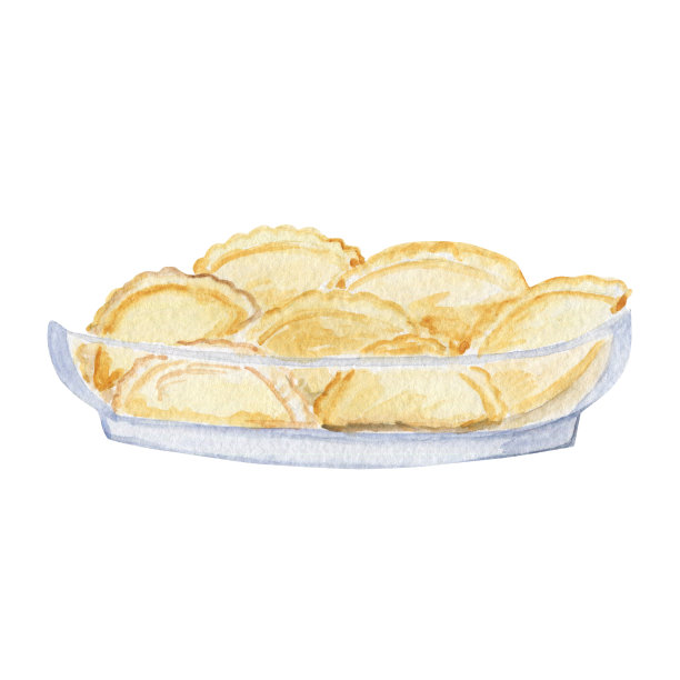 韩国饺子。什么都不用蒸。传统的东方美食。菜单设计。图片下载