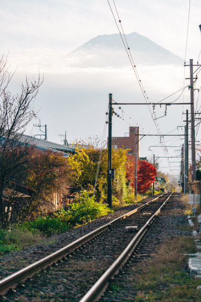 富士山铁路观景图片下载