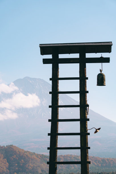 来自Hojyo村的富士山图片下载
