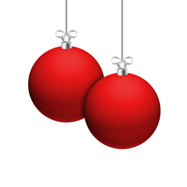 挂圣诞球的插图图片下载