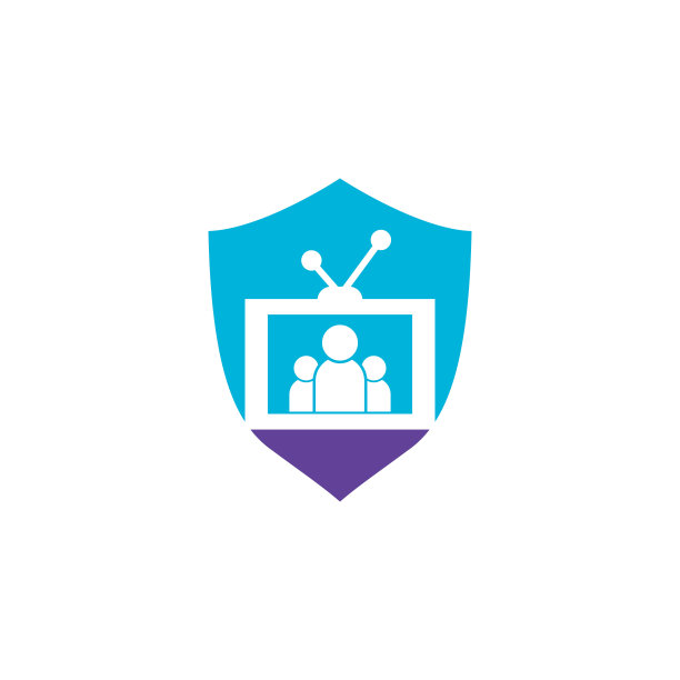 家庭频道标志设计矢量模板。图片下载