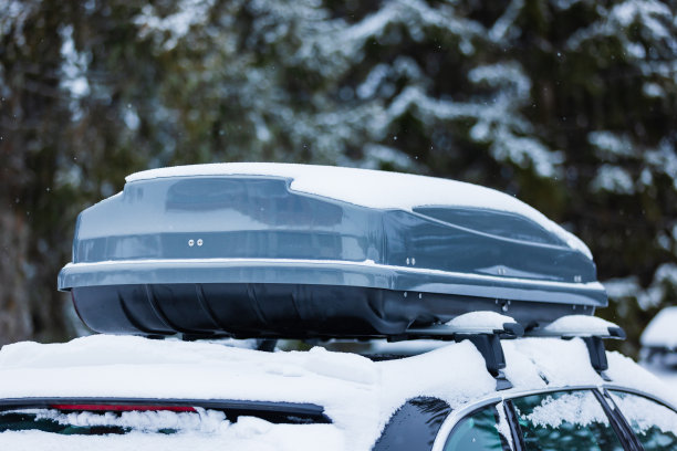 冬天带货箱的屋顶架图片下载