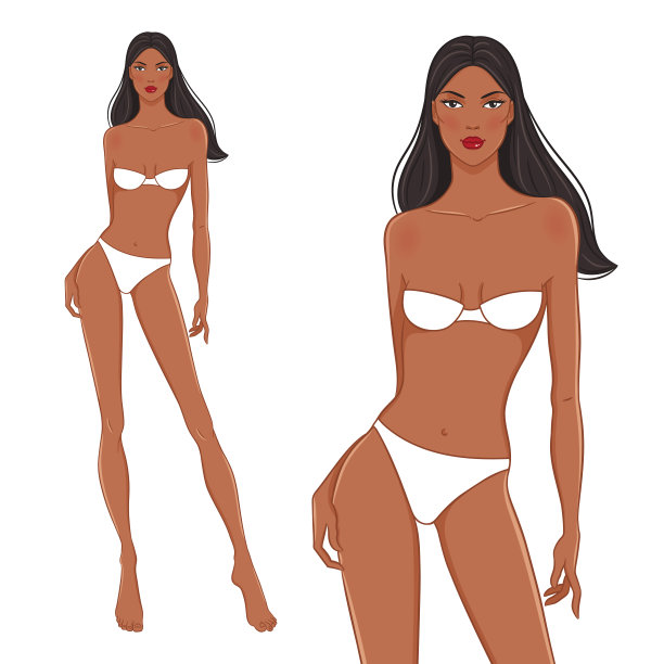 时装模特摆造型图片下载