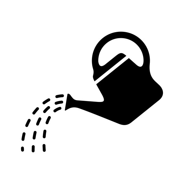 浇水罐图标矢量插图图片下载