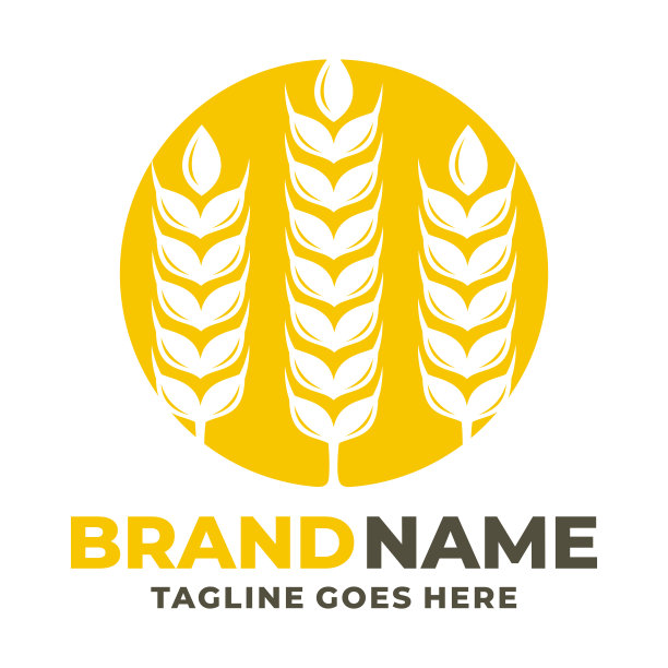 农场的标志。小麦标志矢量图片下载