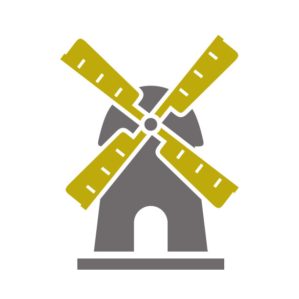 风车图标设计矢量插图图片下载