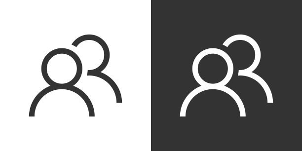 人或一组用户或朋友，矢量，图标图片下载