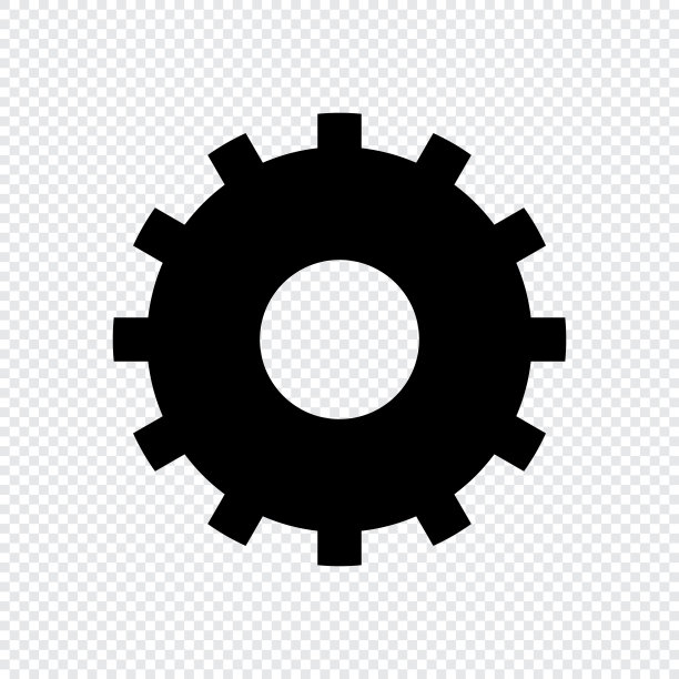 齿轮或齿轮图标。工业机械用简易齿轮。设置图标。矢量图图片下载