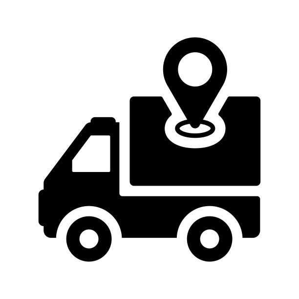 马车、调度、出口图标。黑色矢量图形。图片下载