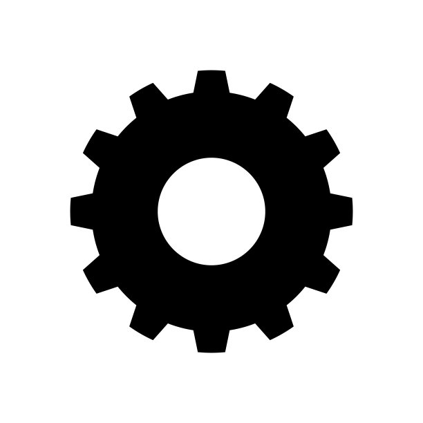 齿轮或齿轮图标。工业机械用简易齿轮。设置图标。矢量图图片下载