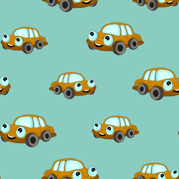 无缝模式与可爱的汽车颜色背景。Cartoot运输。矢量插图。涂鸦风格。设计婴儿印花，邀请，海报，卡片，织物，纺织品图片下载