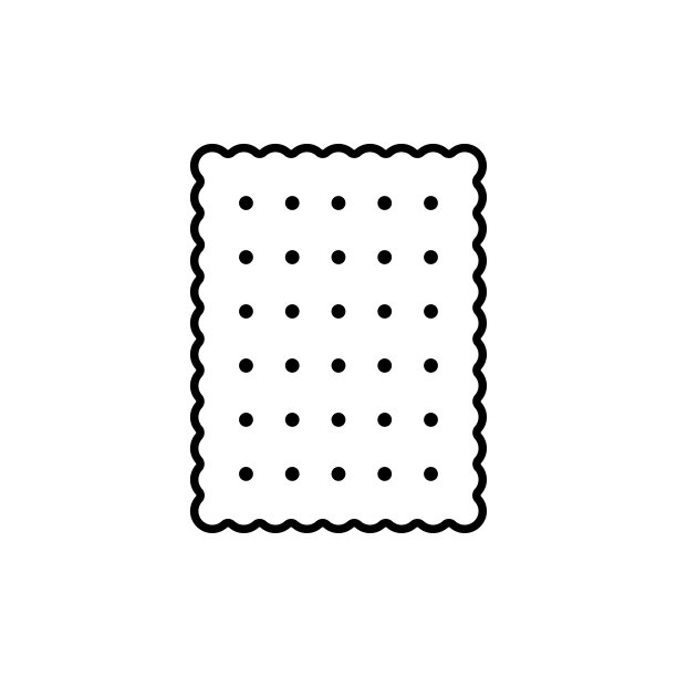 白色背景上的Cookie矢量图标。图片下载