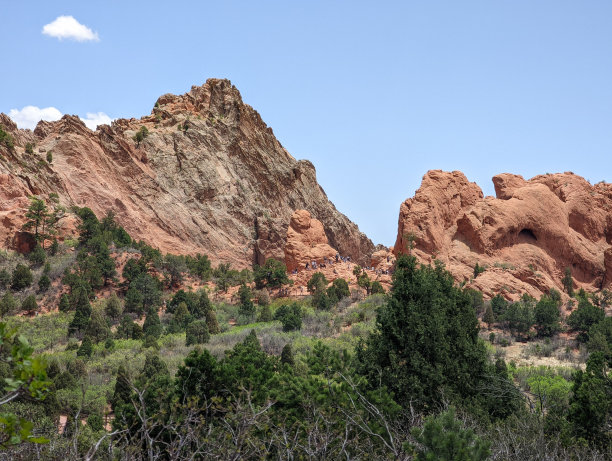 美国科罗拉多州斯普林斯市众神花园的美丽岩石照片图片下载