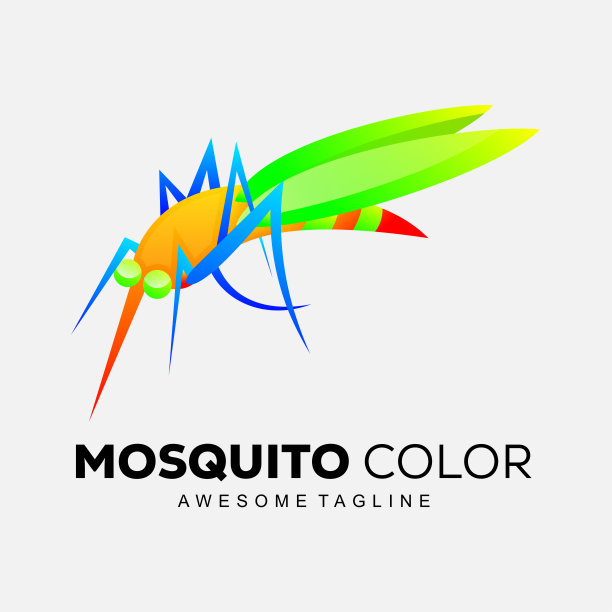 蚊子彩色设计模板图片下载