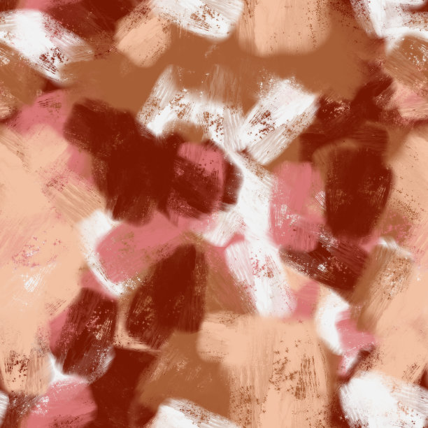 大棕色，粉色和白色的笔触。抽象无缝图案。图片下载