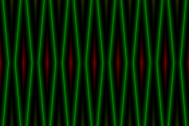 红色发光绿色十字线水晶闪亮形状明亮光暗分形艺术图片下载