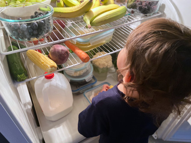 男孩站在冰箱里图片下载