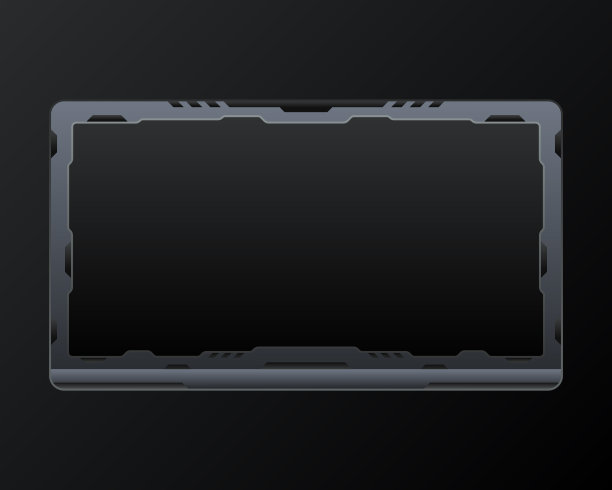 摘要金属边框直播叠加摄像头屏幕界面视频面板模板图片下载