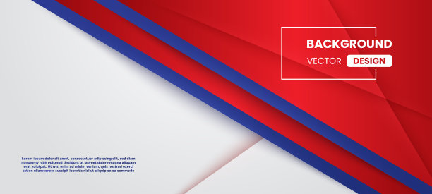 抽象蓝黑红白剪纸背景留白设计图片下载