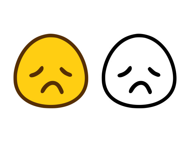 两种风格的笑脸和一张不开心的脸孤立在白色背景上图片下载