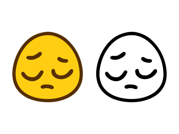 两种风格的笑脸和一张不开心的脸孤立在白色背景上图片下载