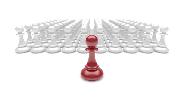 棋子突出。领导的概念图片下载