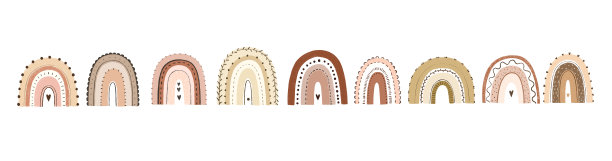 彩虹童话儿童插画设计图片下载