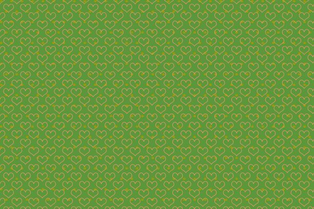 一个抽象的亮绿色心形图案背景壁纸的数字插图图片下载