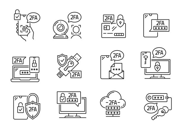 双因素验证图标：2FA移动密码图片下载