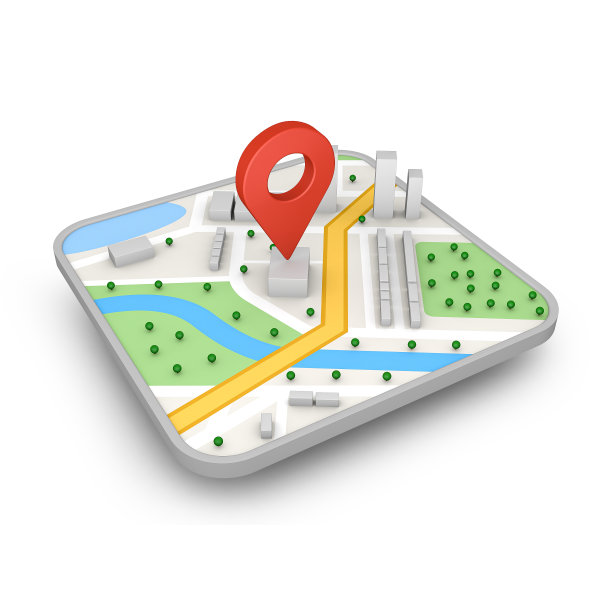 红色定位针标志图标和gps导航地图道路方向与寻找路线标志旅行目的地导航。3 d渲染。图片下载