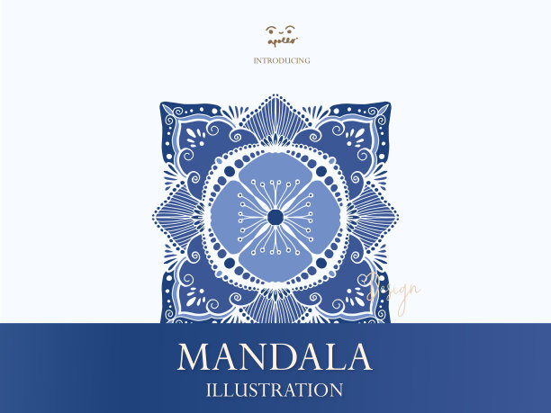 曼荼罗色彩艺术剪影图片下载