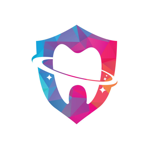 牙科行星矢量标志设计。图片下载
