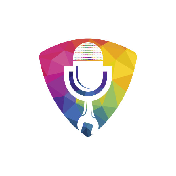 修复播客矢量符号设计。扳手和麦克风图标设计。图片下载