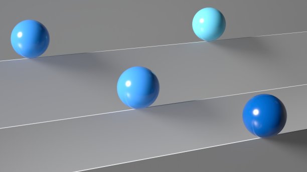 蓝色的球体，抽象的现代潮流背景，商业，技术图片下载