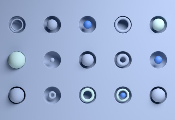 蓝色的球体，抽象的现代潮流背景，商业，技术图片下载
