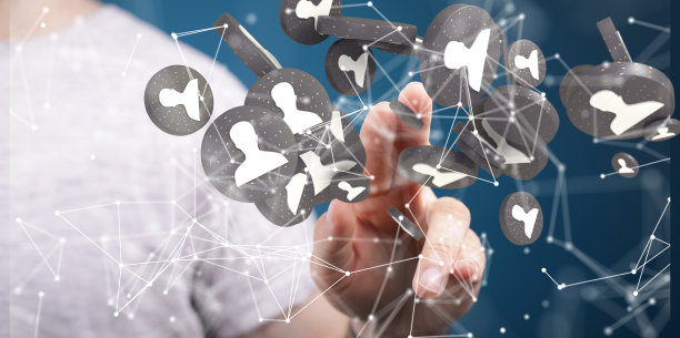 抽象的技术组和数据。图片下载