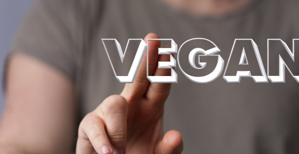 一个人的手在演示中展示图解素食主义者图片下载