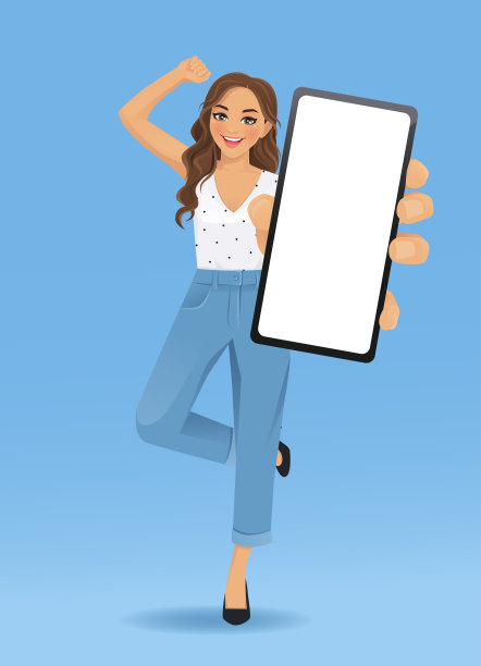 惊讶的女人用手机跳舞图片下载