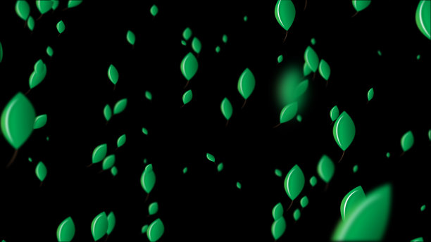 绿色飘叶飞叶绿叶飞舞，空气净化器大气简单主图图片下载