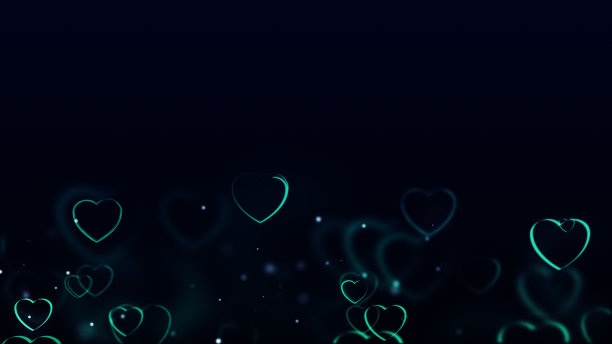 心散焦背景，情人节图片下载