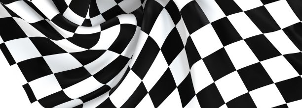 赛车运动完成旗背景的3D渲染图片下载